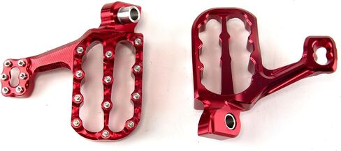 Universal Aluminum Cnc Off-road Motorcycle Footpeg Foot Pegs Footrest YZ85 125 250 YZF 250 450 WR 250F for YAMAHA (RED) in Kuwait