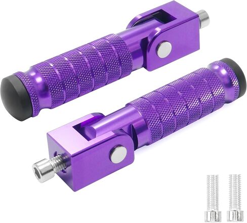 دراجة نارية M8 قدم قدم 90 درجة أوتاد دراجة قابلة للطي CNC مضادة للانكادة Universal لـ Super73 Yamaha Honda Suzuki Apriciia Car Electric Scooter Mini Bike Ebike Dirt Bike Go Kart (Purple ، Type A) in Kuwait