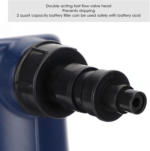 Battery Filler 2L Battery Jug Filler Golf Cart/Deep Cycle Battery Jug Water Filler Bottle Heavy Duty Battery Filler Bottle with Auto Shut and Drip Free Valve (Deep Blue) in Saudi Arabia