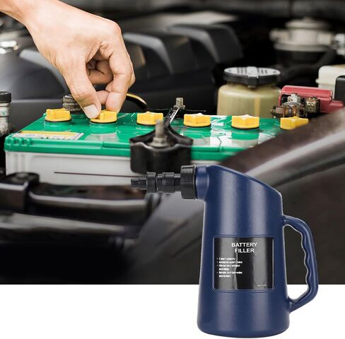 Battery Filler 2L Battery Jug Filler Golf Cart/Deep Cycle Battery Jug Water Filler Bottle Heavy Duty Battery Filler Bottle with Auto Shut and Drip Free Valve (Deep Blue) in Saudi Arabia