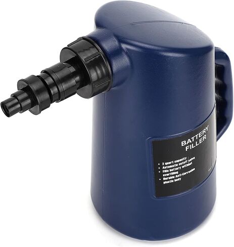 Battery Filler 2L Battery Jug Filler Golf Cart/Deep Cycle Battery Jug Water Filler Bottle Heavy Duty Battery Filler Bottle with Auto Shut and Drip Free Valve (Deep Blue) in Saudi Arabia