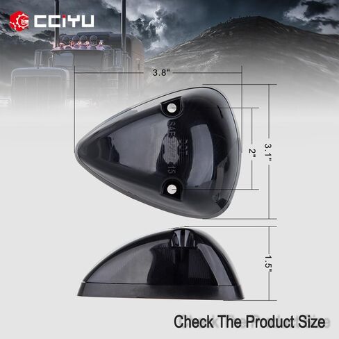 cciyu Smoked Cab Roof Top Marker Running Light w/White 5050 SMD LED Light Bulbs Replacement fit for 94-98 For Dodge For Ram 2500 3500 Black(5 Pcs) in Saudi Arabia