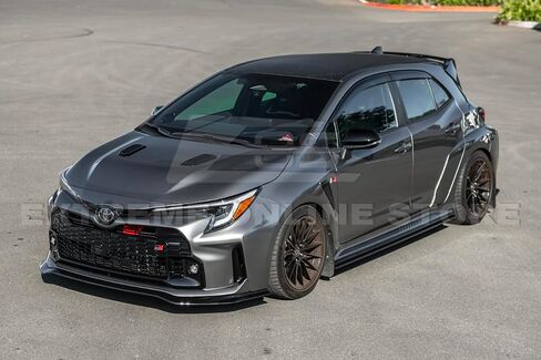 Replacement for 2023-2024 Toyota E210 GR Corolla Models | GR Style Front Bumper Lip Splitter & Side Skirts Rocker Panel Extension Pair & Rear Apron Lip Side Spat (ABS Plastic - Matte Black) in Saudi Arabia