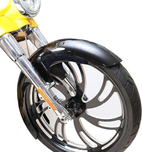 دراجة نارية Fender for Harley ، Slmoto Gloss Black Motorcycle Front Fender 21 "Wheels Wrap Fits for Harley Touring Road Road Glide Electra Glide Glide Glide Custom Baggers in Kuwait