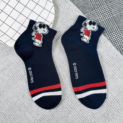 Peanuts Character Socks Collection, 5 Pairs, Snoopy and Friends Design, White and Multi-Color in Saudi Arabia