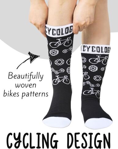 InnoBeta Cyclist Biker Gifts Socks for Men, Cycologist, Mountain Bikers, Bicycle Enthusiast, One Size in Saudi Arabia