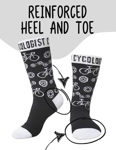 InnoBeta Cyclist Biker Gifts Socks for Men, Cycologist, Mountain Bikers, Bicycle Enthusiast, One Size in Saudi Arabia