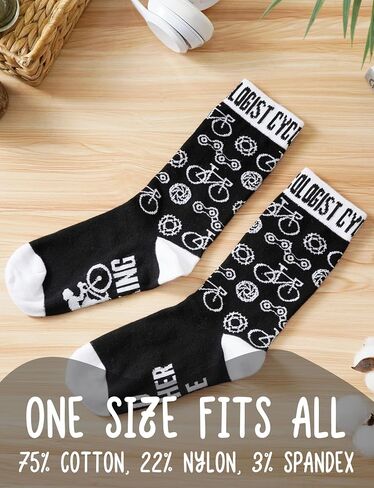 InnoBeta Cyclist Biker Gifts Socks for Men, Cycologist, Mountain Bikers, Bicycle Enthusiast, One Size in Saudi Arabia