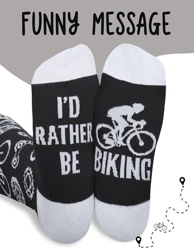 InnoBeta Cyclist Biker Gifts Socks for Men, Cycologist, Mountain Bikers, Bicycle Enthusiast, One Size in Saudi Arabia