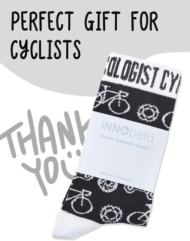 InnoBeta Cyclist Biker Gifts Socks for Men, Cycologist, Mountain Bikers, Bicycle Enthusiast, One Size in Saudi Arabia