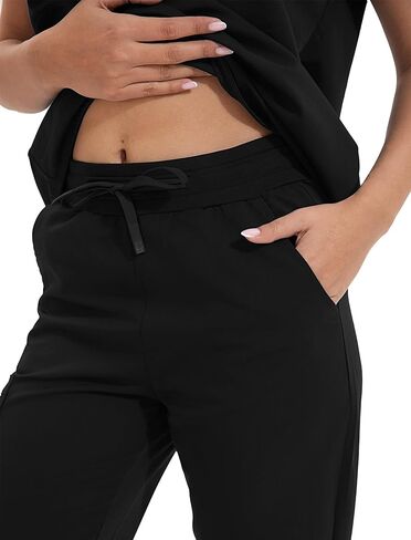 Scrub for Women Set - Stretch Scrub Top & Jogger Pants Mandarin Collar Anti-Wrinkle Scrub Suit Medical Uniform in Saudi Arabia