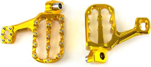 Universal Aluminum Cnc Off-road Motorcycle Footpeg Foot Pegs Footrest YZ85 125 250 YZF 250 450 WR 250F for YAMAHA (RED) in Kuwait