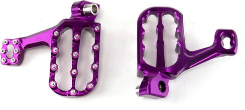 Universal Aluminum Cnc Off-road Motorcycle Footpeg Foot Pegs Footrest YZ85 125 250 YZF 250 450 WR 250F for YAMAHA (RED) in Kuwait