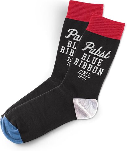 Pabst Blue Ribbon Socks Funny Socks - جوارب بيرة للجنسين لمحبي PBR ، الجوارب السخيفة الممتعة ، الجوارب الجزأة الرائعة ، جوارب طاقم مريحة in Saudi Arabia