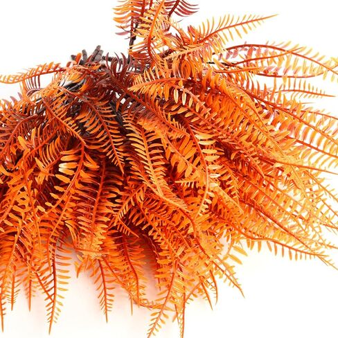 12pcs Artificial Flowers for Outdoor Fake Ferns Artificial Boston Fern Plant Artificial Ferns for Outdoor UV Resistant Plastic Plants (Green) in Saudi Arabia