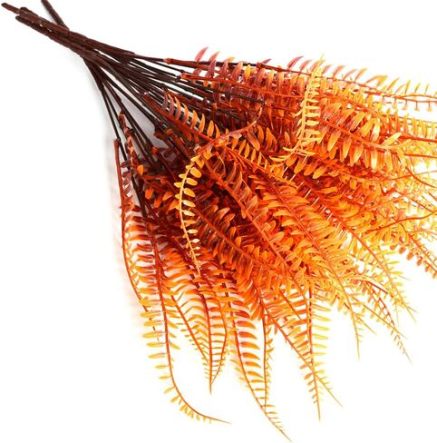 12pcs Artificial Flowers for Outdoor Fake Ferns Artificial Boston Fern Plant Artificial Ferns for Outdoor UV Resistant Plastic Plants (Green) in Saudi Arabia