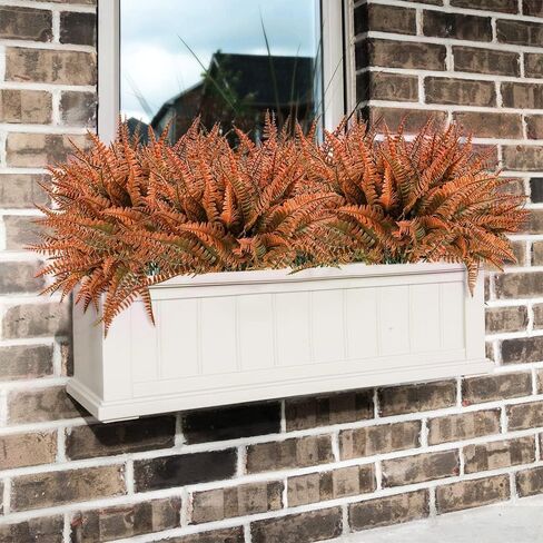 12pcs Artificial Flowers for Outdoor Fake Ferns Artificial Boston Fern Plant Artificial Ferns for Outdoor UV Resistant Plastic Plants (Green) in Saudi Arabia