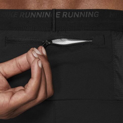 Nike Dri-FIT Stride Men's 7" Brief-Lined Running Shorts (as1, Alpha, x_l, Regular, Regular, Black/Black, X-Large, Regular Fit) in Saudi Arabia