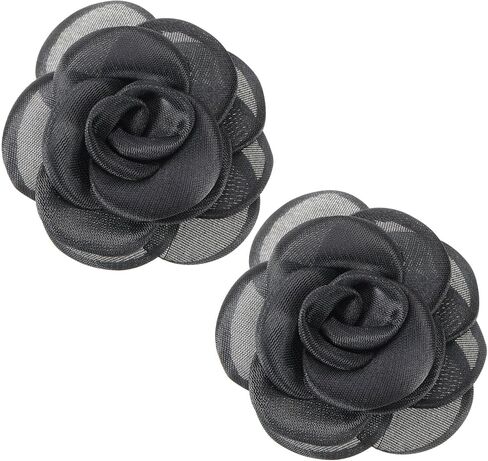 2Pcs Rose Flower Shoe Clips Rose Shoe Buckles Shoes Decorative Charms Removable Shoe Buckle Accessories for Women Lady Girls 6.5cm Pink in Saudi Arabia