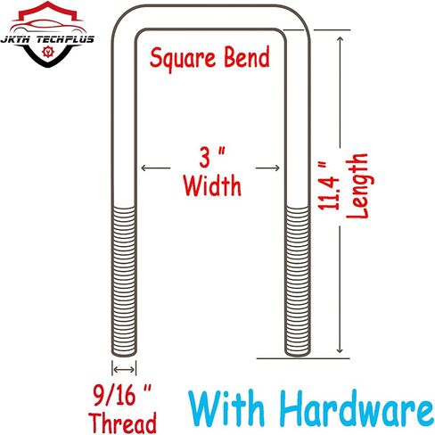3" Wide Leaf Spring Axle Square U-Bolts 8.75" Long 9/16" Diameter for 1973-2005 F-Super Duty F100 F150 F250 F350 F450 F-59 Excursion Super Duty 4x4 929-749 in Kuwait