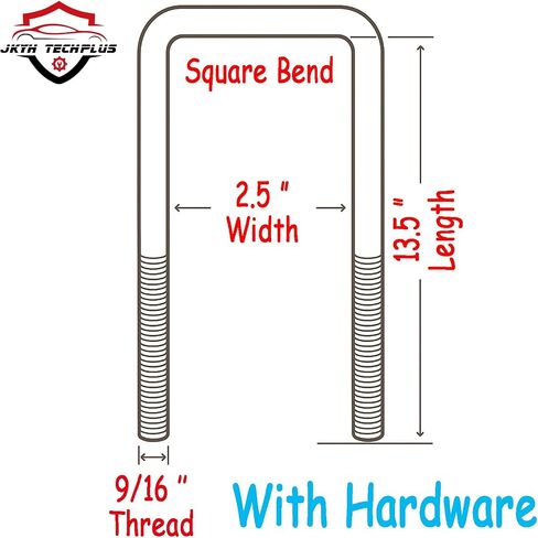 3" Wide Leaf Spring Axle Square U-Bolts 8.75" Long 9/16" Diameter for 1973-2005 F-Super Duty F100 F150 F250 F350 F450 F-59 Excursion Super Duty 4x4 929-749 in Kuwait