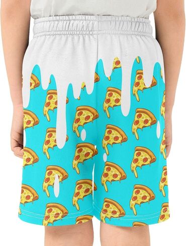 Boys Athletic Shorts Basketball Shorts Melting Ice Cream Teens Hiking Gym Shorts with Pocket for Outdoor Activity 7-15 Y in Saudi Arabia