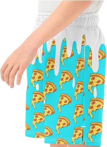 Boys Athletic Shorts Basketball Shorts Melting Ice Cream Teens Hiking Gym Shorts with Pocket for Outdoor Activity 7-15 Y in Saudi Arabia