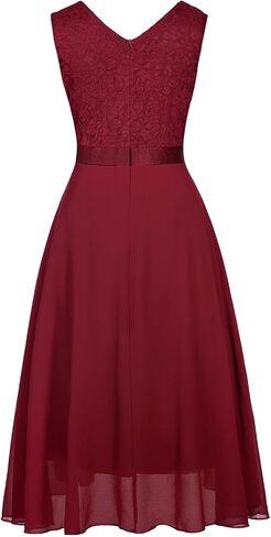 Girls Floral Lace Dress Easter Bridesmaid Vintage Formal Cocktail Party Swallowtail Swing Dresses 7-14 Years in Saudi Arabia