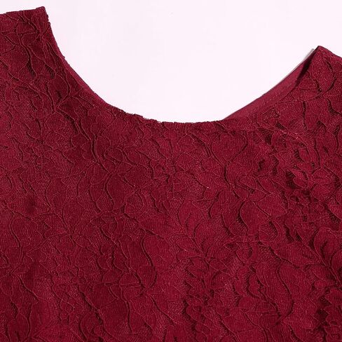 Girls Floral Lace Dress Easter Bridesmaid Vintage Formal Cocktail Party Swallowtail Swing Dresses 7-14 Years in Saudi Arabia