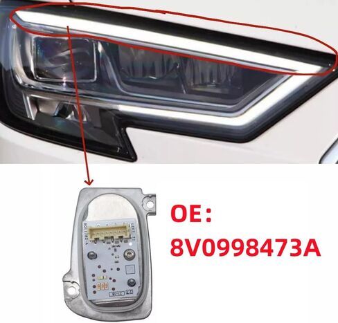 New LED Module/Light Tube Fit For 2017 2018 2019 2020 AUDI A3 S3 Full LED Headlight Daytime Running Light Modules, DRL Modules, 8V0998473A, Only For Full LED Headlight (Right Side) in Saudi Arabia
