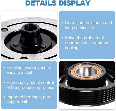 ECCPP A/C قابض الضاغط CO 10874JC مناسب لـ 2002-2007 لنيسان ألتيما ماكسيما 3.5L in Saudi Arabia