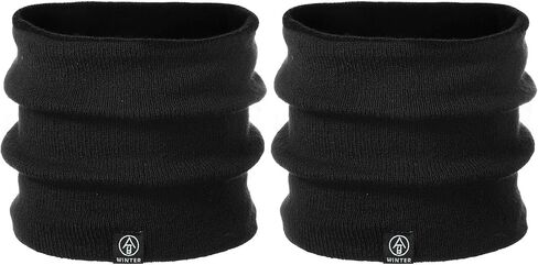 Harfington 2pcs الرقبة دافئ الشتاء الشتاء العنق اليسار Gaiter شتاء الوجه قناع القطن الشتاء الصوف الرقبة الوشاح الرياح للرجال للنساء التزلج في الهواء الطلق ، الأسود in Saudi Arabia