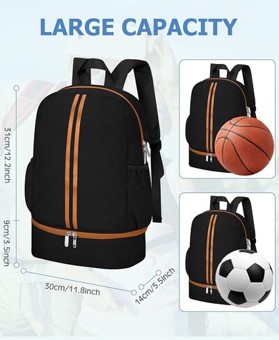Gym Backpack, Gym Bag for Women Men, Sport Backpack with Shoe Compartment, Athletic Beach Swim Workout Bag in Saudi Arabia