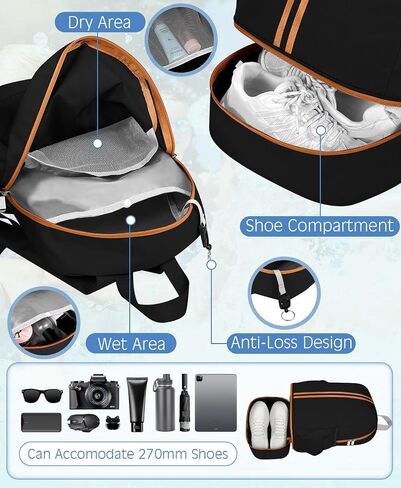 Gym Backpack, Gym Bag for Women Men, Sport Backpack with Shoe Compartment, Athletic Beach Swim Workout Bag in Saudi Arabia