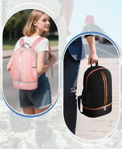 Gym Backpack, Gym Bag for Women Men, Sport Backpack with Shoe Compartment, Athletic Beach Swim Workout Bag in Saudi Arabia