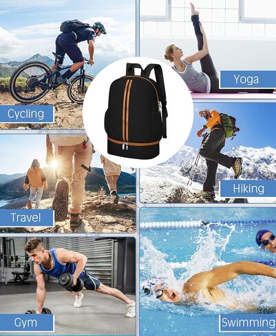 Gym Backpack, Gym Bag for Women Men, Sport Backpack with Shoe Compartment, Athletic Beach Swim Workout Bag in Saudi Arabia