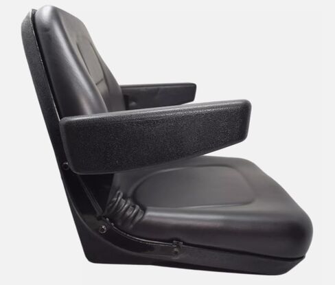 Universal Lawn Mower Seat with Armrests; Zero Turn Mower Seat; 18.9"" H; Black; multiple bolt-hole configurations; Compatible with Bobcat, Dixie, Snapper, Toro, Exmark, Bad Boy; SU-143001BK in Saudi Arabia
