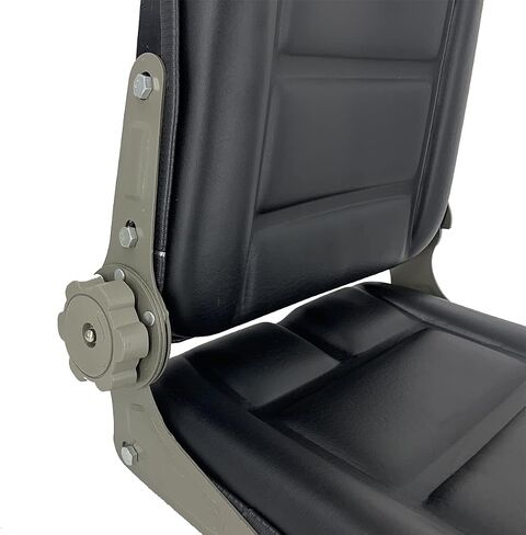 Universal Forklift Seat for Garden Lawn Mower, Komatsu Style Folding Seat Suspension Seat with Adjustable Backrest Slidable Track for Mini Digger Forklift Excavator & Skid Loader, Black in Kuwait