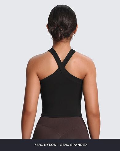 Aoxjox Women's Workout Cross-Neck Sport Bras Fitness Elanor Bra Yoga Crop Tank in Saudi Arabia