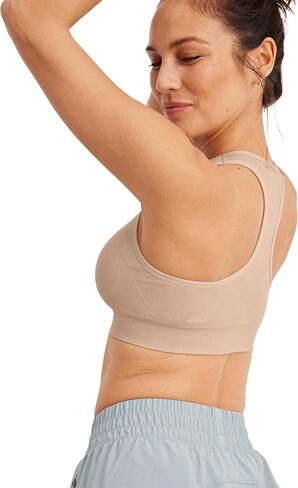Jockey Women's Bra Seamfree Mid Impact Zip Front Sports Bra in Kuwait