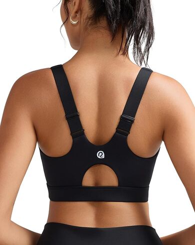 الجري Girl Sports Bras for Women High Support ، أحزمة قابلة للتعديل مصبوب الكوب من صدرية رياضية عالية التأثير مع مخيط في وسادات in Kuwait