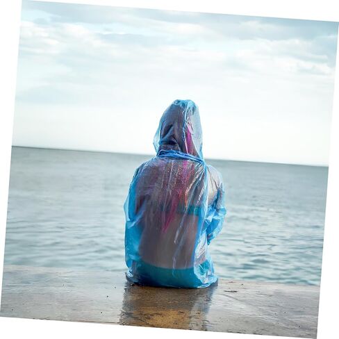 10sets Rain Coats with Hood Emergency Rain Ponchos for Camping Hiking Traveling Ultra-thick Tear-resistant Design Compact Comfortable Material in Saudi Arabia
