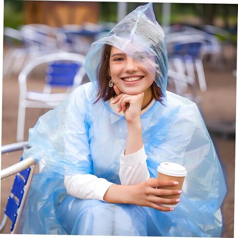 10sets Rain Coats with Hood Emergency Rain Ponchos for Camping Hiking Traveling Ultra-thick Tear-resistant Design Compact Comfortable Material in Saudi Arabia