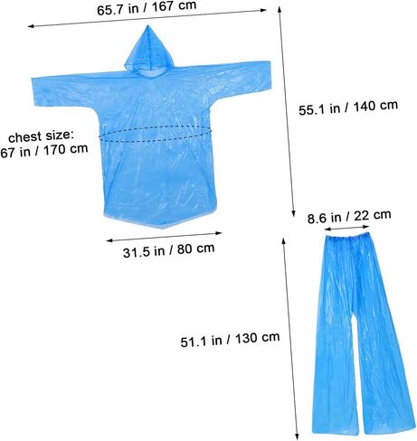 10sets Rain Coats with Hood Emergency Rain Ponchos for Camping Hiking Traveling Ultra-thick Tear-resistant Design Compact Comfortable Material in Saudi Arabia