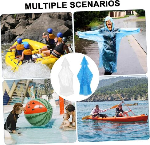 10sets Rain Coats with Hood Emergency Rain Ponchos for Camping Hiking Traveling Ultra-thick Tear-resistant Design Compact Comfortable Material in Saudi Arabia