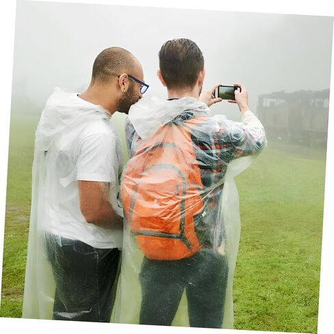 10sets Rain Coats with Hood Emergency Rain Ponchos for Camping Hiking Traveling Ultra-thick Tear-resistant Design Compact Comfortable Material in Saudi Arabia