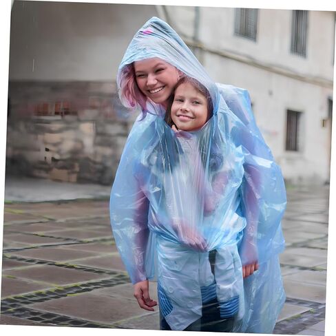 10sets Rain Coats with Hood Emergency Rain Ponchos for Camping Hiking Traveling Ultra-thick Tear-resistant Design Compact Comfortable Material in Saudi Arabia
