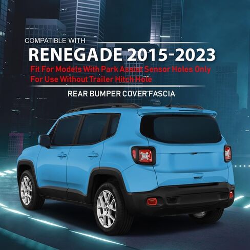 غطاء مصد خلفي مزخرف متوافق مع Jeep Renegade 2015-2023 CH1100A16 ، 187-01718E ، 6AE89LXHAA in Saudi Arabia