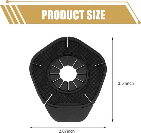 2 PCS Car Wiper Arm Hole Protection Pad, 2.87" x 3.54" PVC Auto Wiper Arm Bottom Protection Pads, Anti-Leaf Wiper Dust Jacket, Universal Wiper Arm Hole Protective Cover for Most Cars (Black) in Kuwait