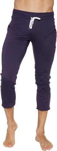 4-Rth Mens 3/4 Zipper Zipper Pocket Capri Yoga Pant Made in America Modal French Terry Caliifornia Stretch Fit European in Kuwait